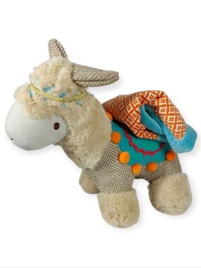 Levtex Baby Leo Llama Plush Toy With Security Blanket Boho Stuffed Animal